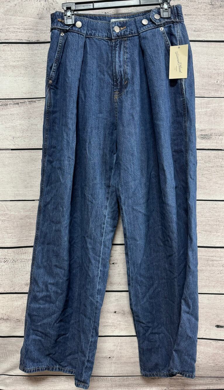 NWT-Women's High-Rise Two Way Denim Trousers - Universal Thread™ Dark Wash 4